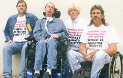 Rod DeVaul, degenerative disc;
Glen Barnhill, quadriplegic;
Kathy Chamberlain, life-threatening seizures;
Don DeVaul, paraplegic