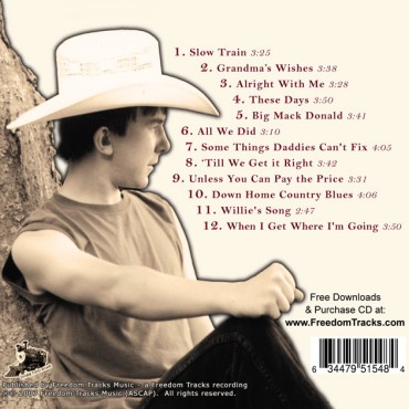 SLOW TRAIN: 
Bradley West
CD Back Cover