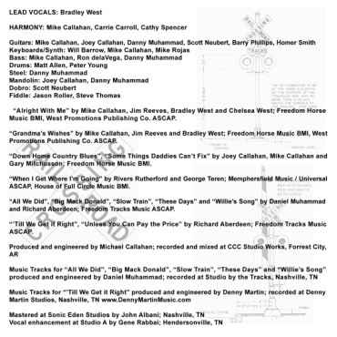 SLOW TRAIN:
Bradley West 
Left Interior Panel