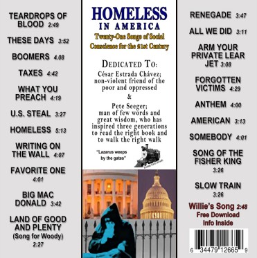 Homeless In America
CD Back Cover