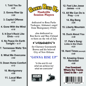 GONNA RISE UP
Back Cover