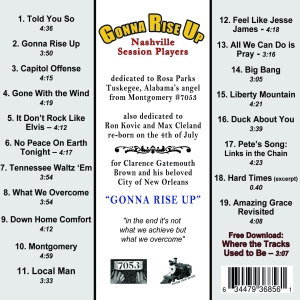 GONNA RISE UP
Back Cover